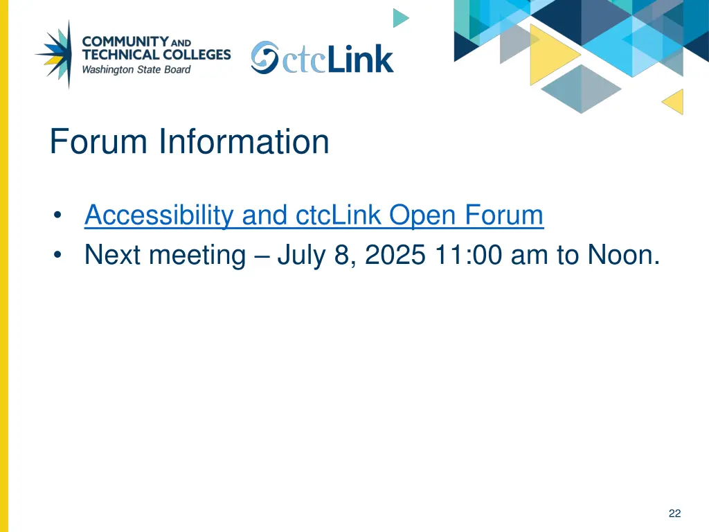 forum information