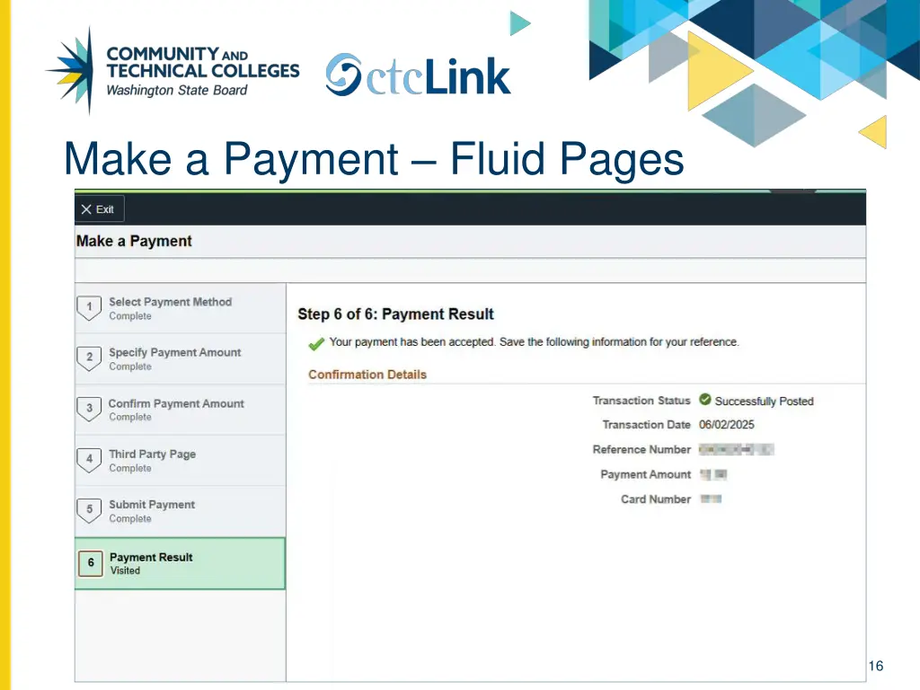 make a payment fluid pages