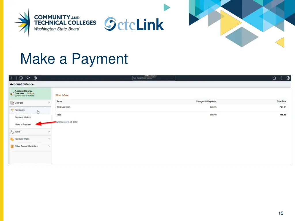 make a payment