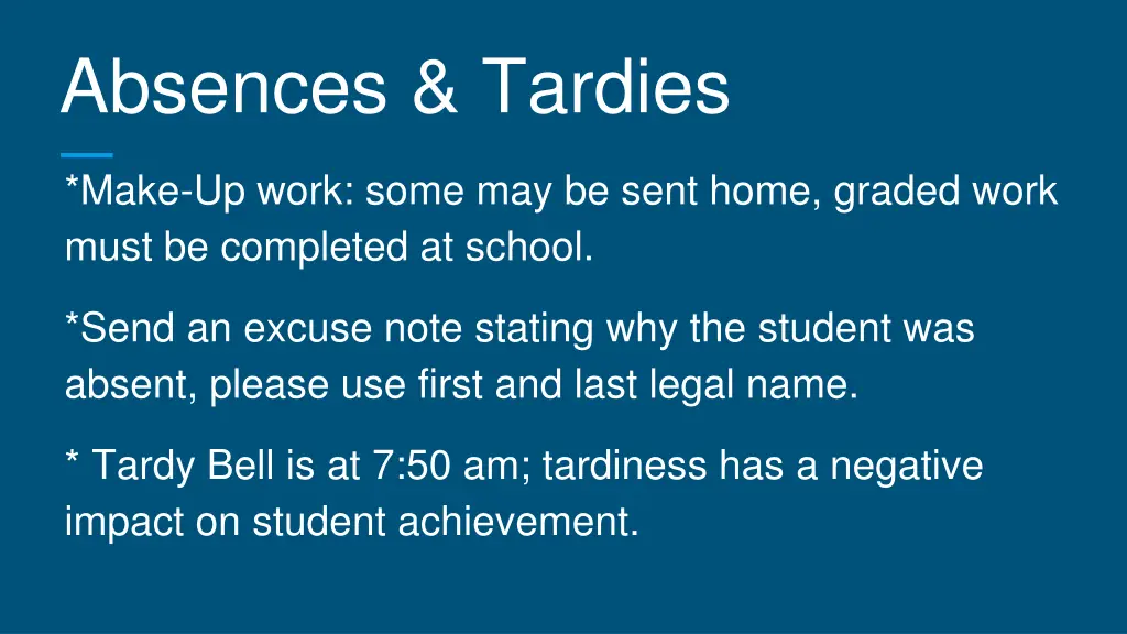 absences tardies