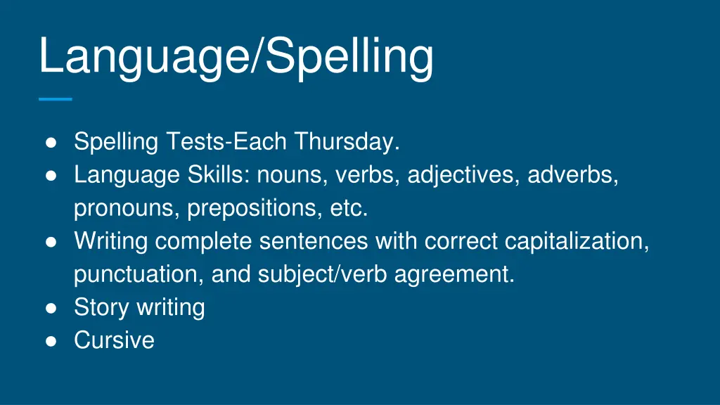 language spelling