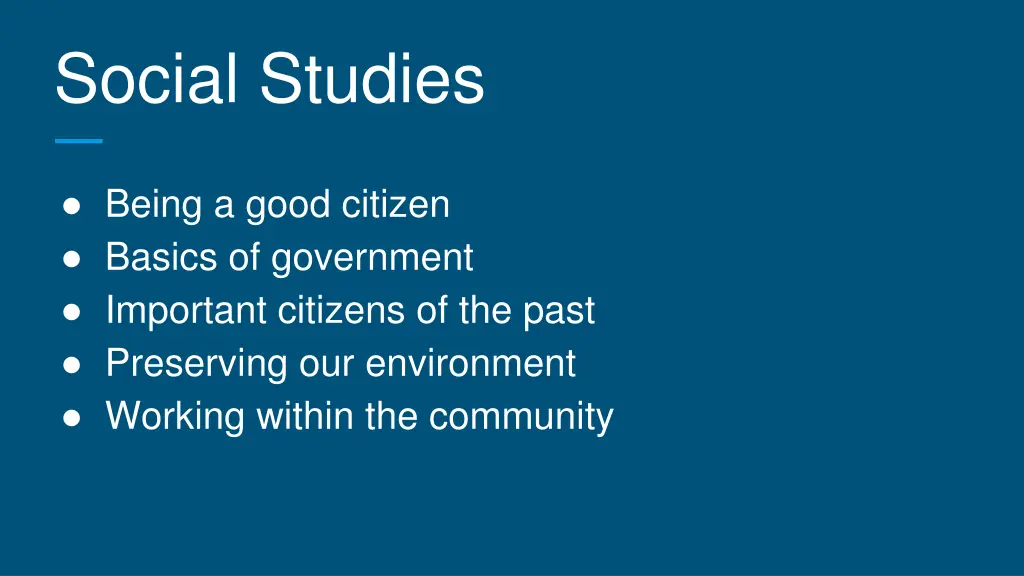social studies