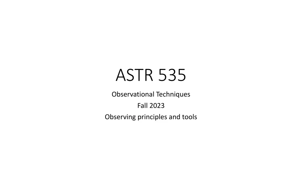 astr 535