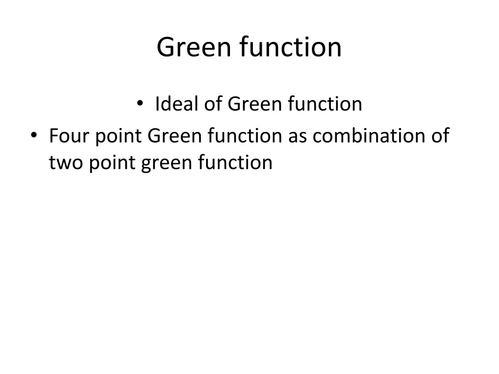 green function 1