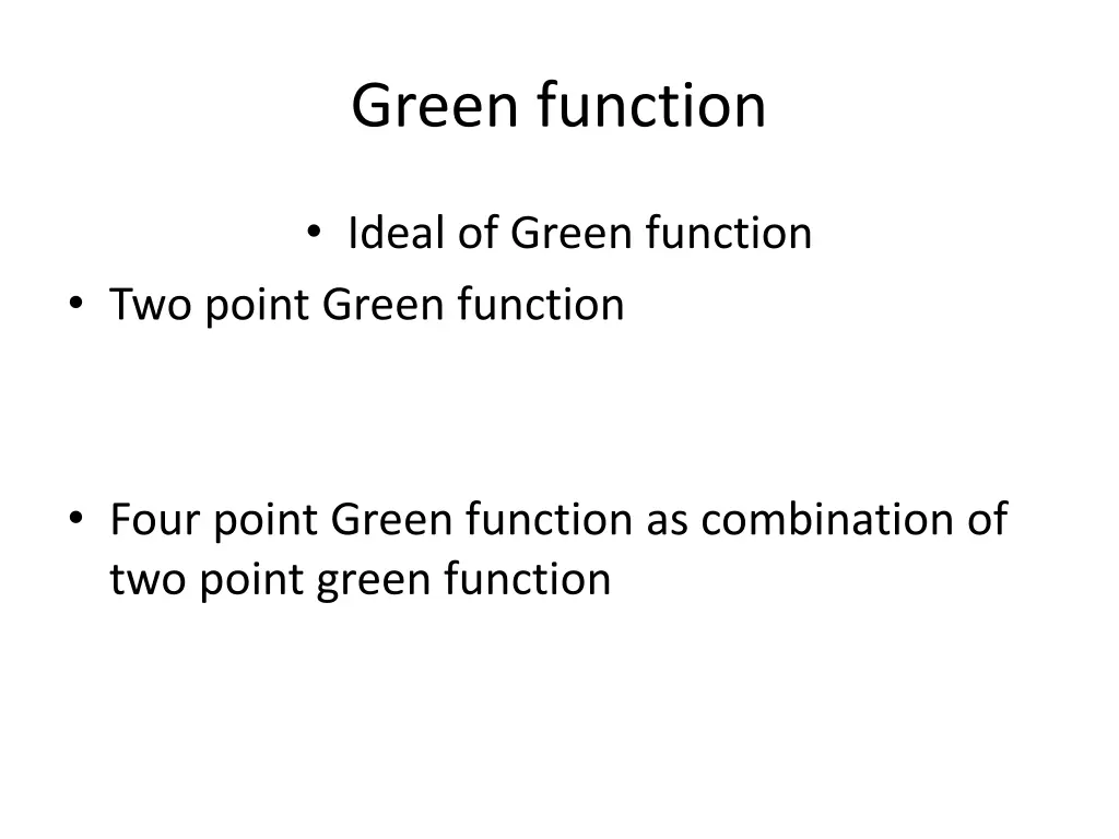 green function