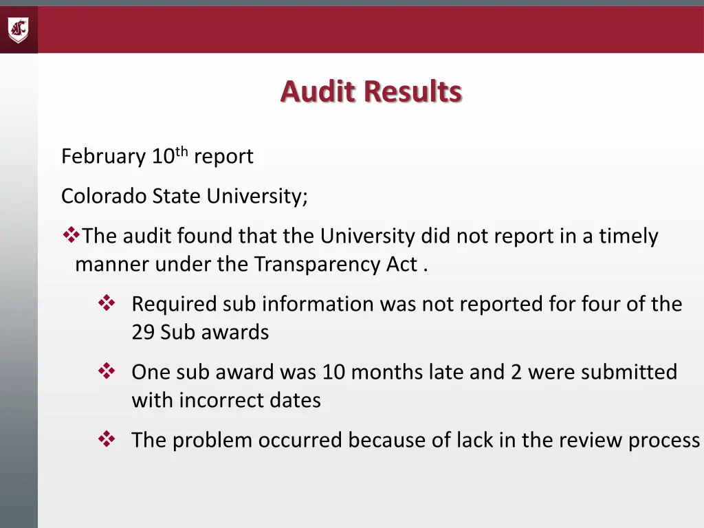 audit results 1