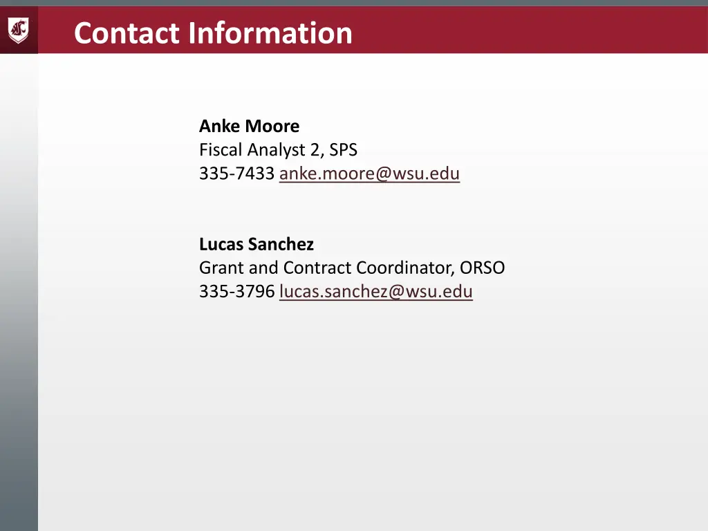contact information