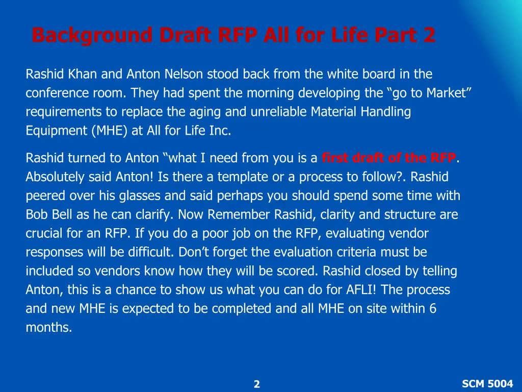 background draft rfp all for life part 2