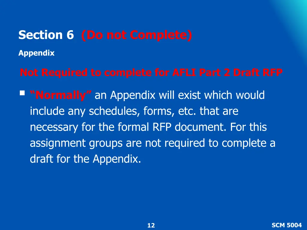 section 6 do not complete