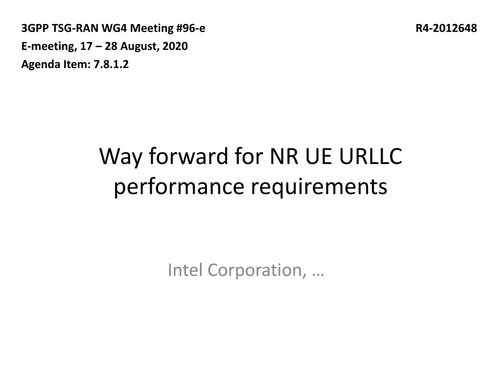 3gpp tsg ran wg4 meeting 96 e e meeting
