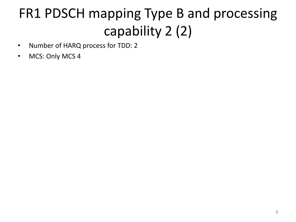 fr1 pdsch mapping type b and processing 1