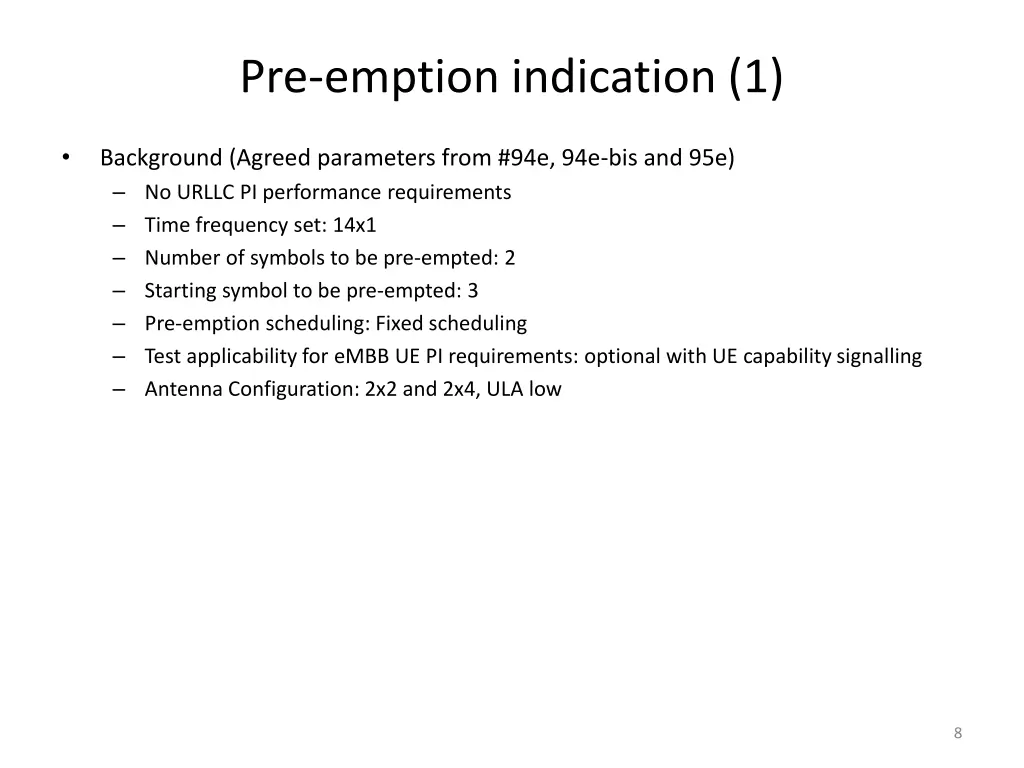 pre emption indication 1