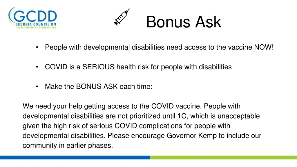 bonus ask