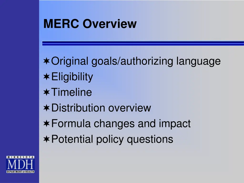 merc overview