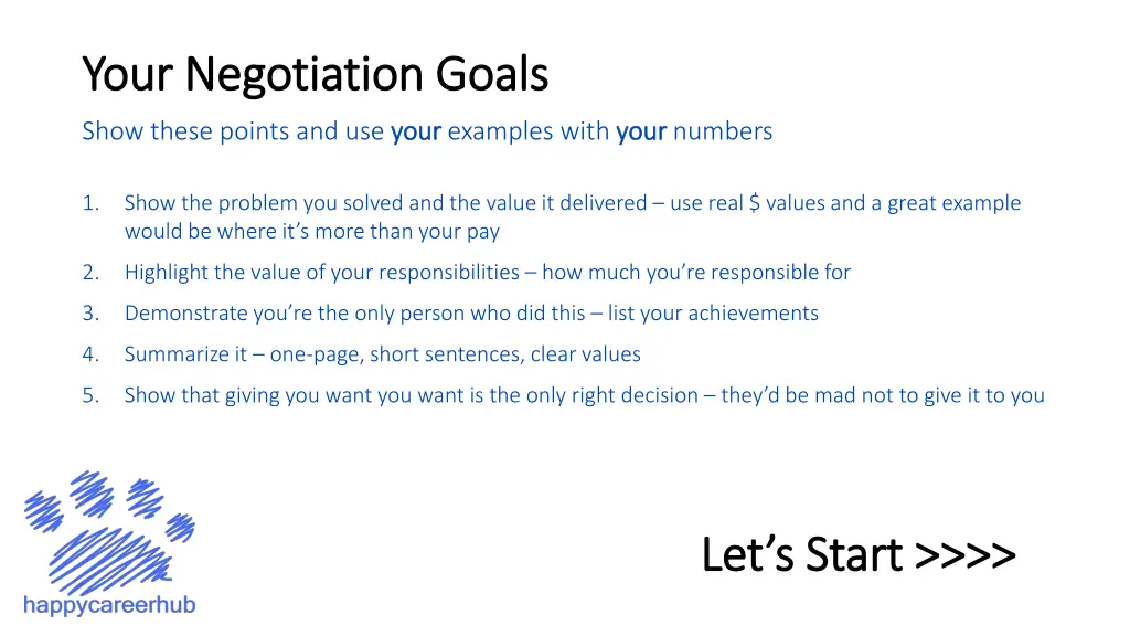 your negotiation goals your negotiation goals
