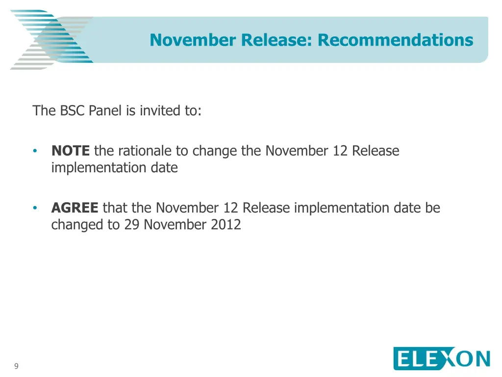 november release recommendations