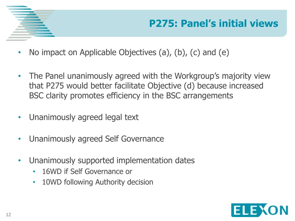 p275 panel s initial views