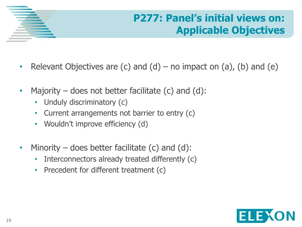 p277 panel s initial views on applicable