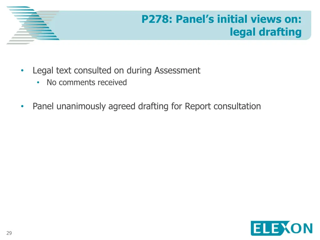 p278 panel s initial views on