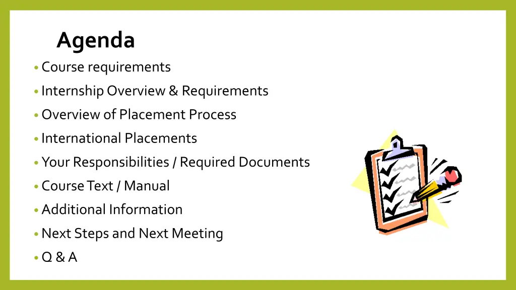 agenda