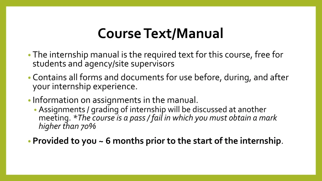 course text manual