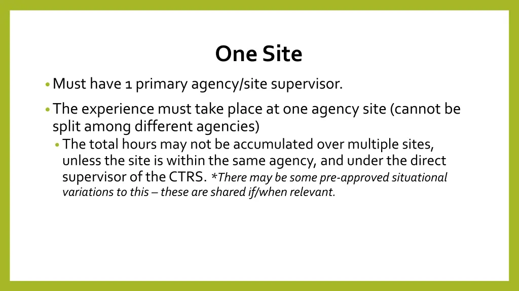 one site