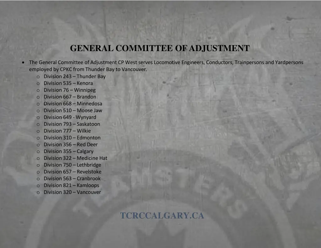 general committee of adjustment
