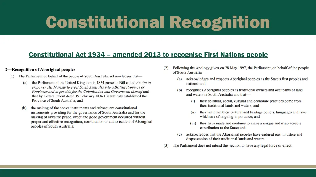 constitutional recognition