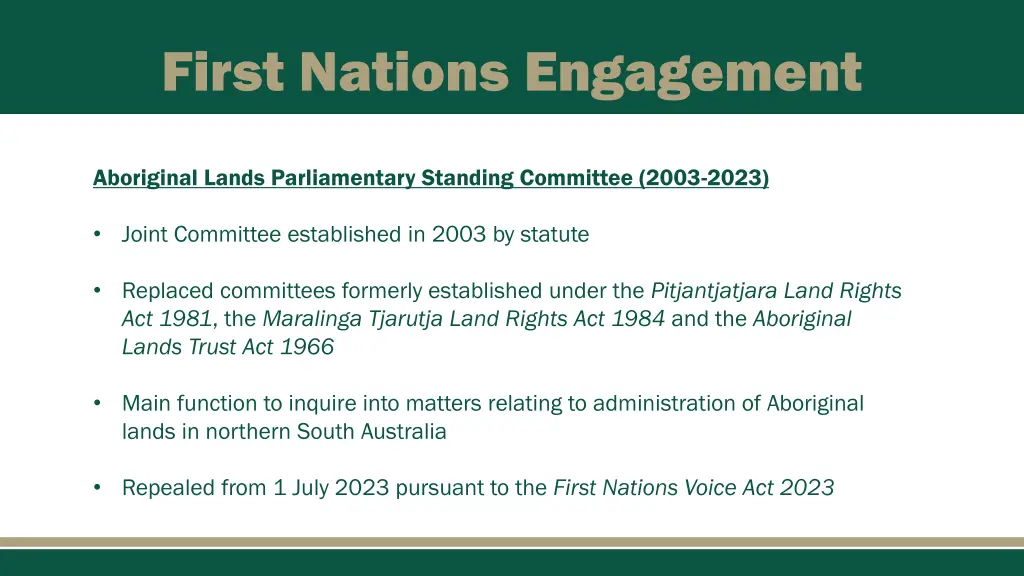 first nations engagement