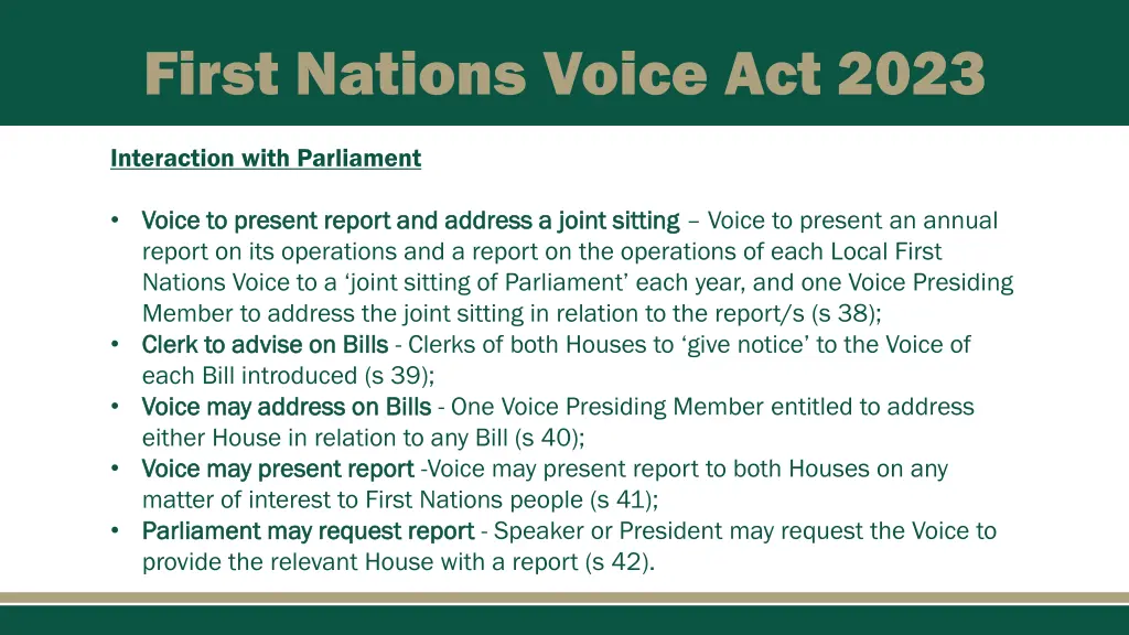 first nations voice act 2023