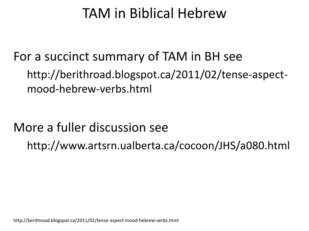 tam in biblical hebrew