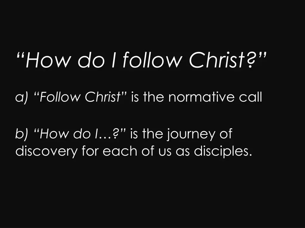 how do i follow christ