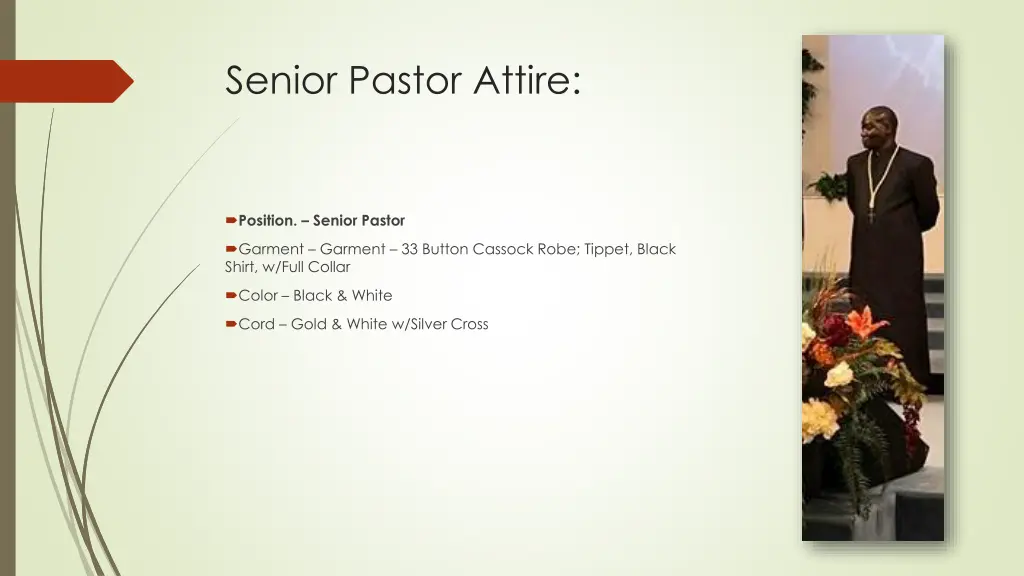 senior pastor attire