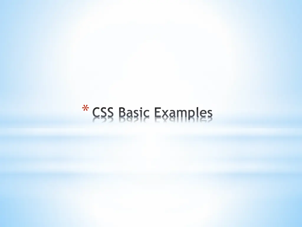 css basic examples