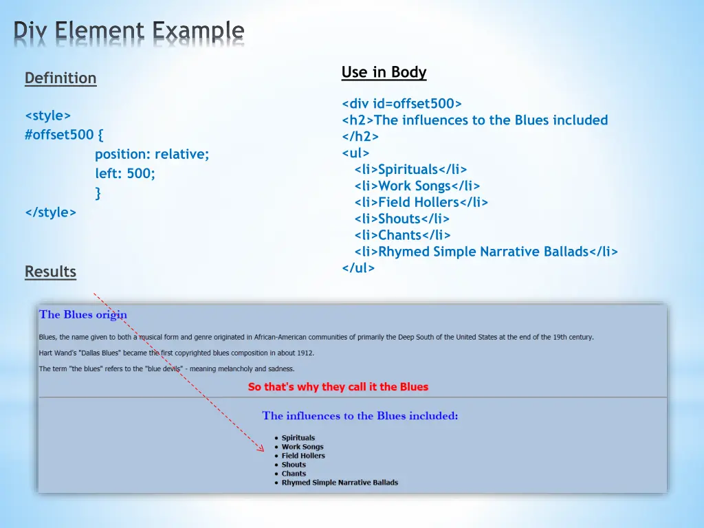 div element example