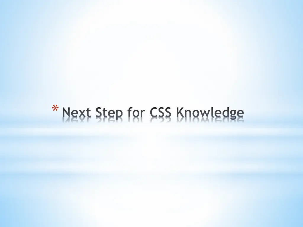 next step for css knowledge
