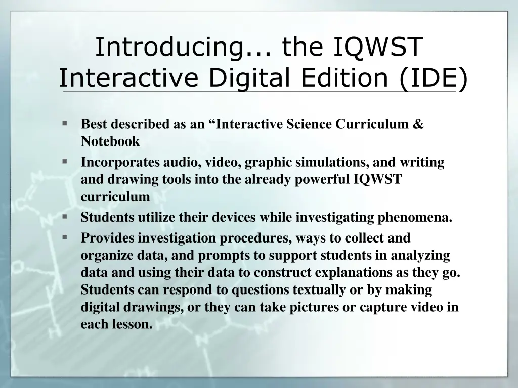 introducing the iqwst interactive digital edition