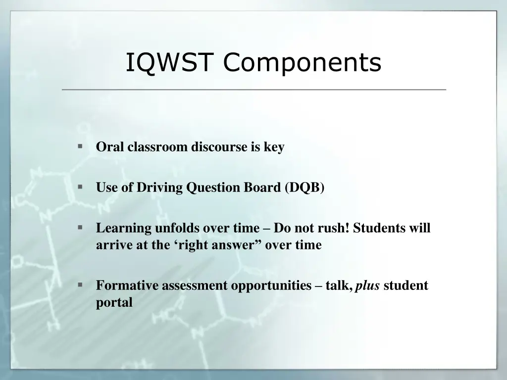 iqwst components 1