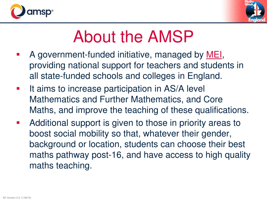 about the amsp a government funded initiative