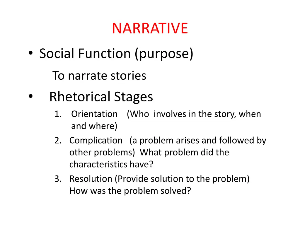 narrative