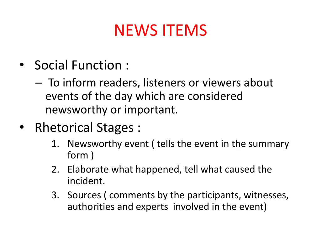 news items