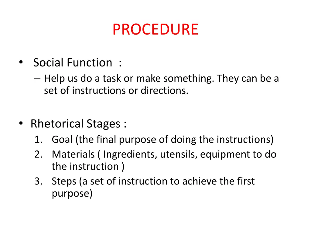 procedure