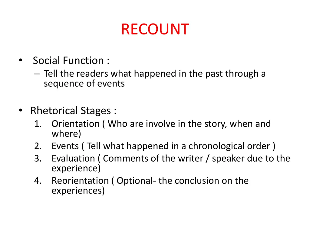 recount
