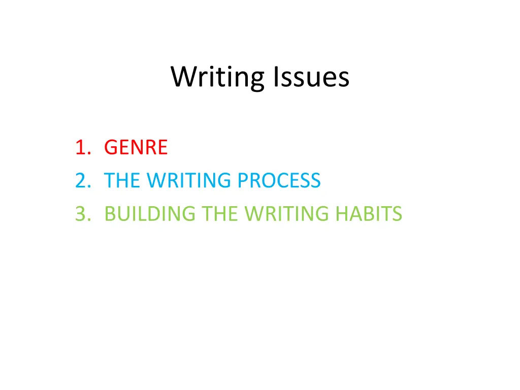 writing issues