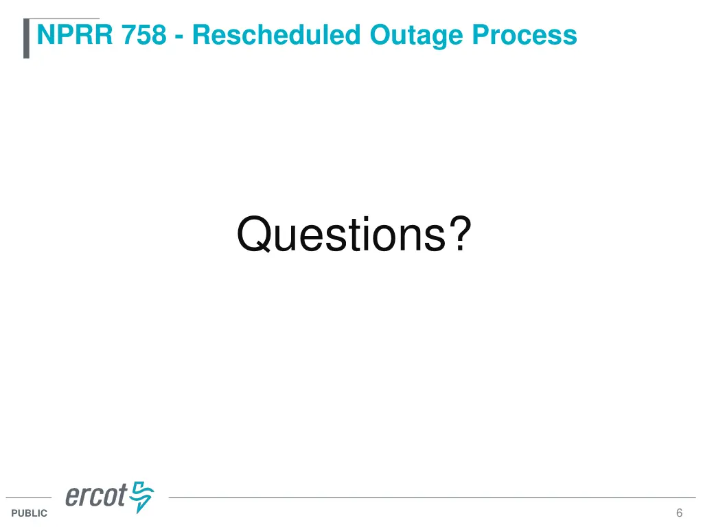 nprr 758 rescheduled outage process