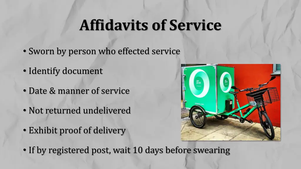 affidavits of service