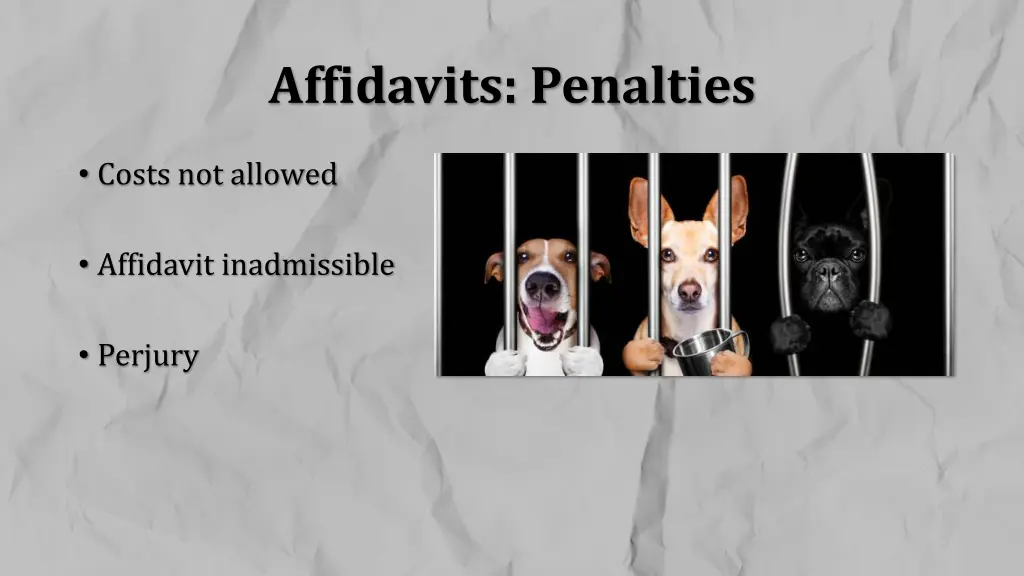 affidavits penalties