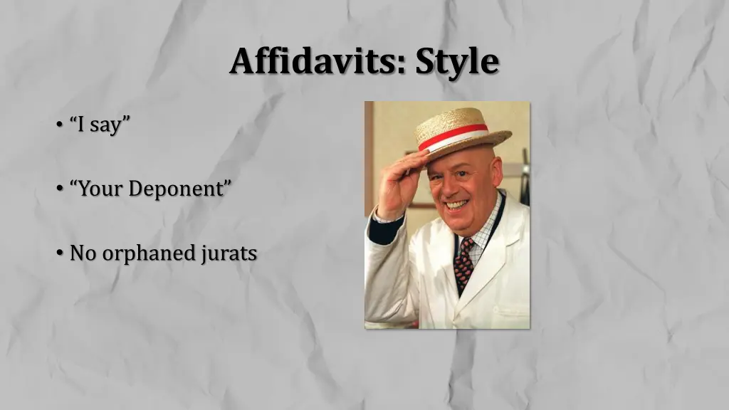 affidavits style