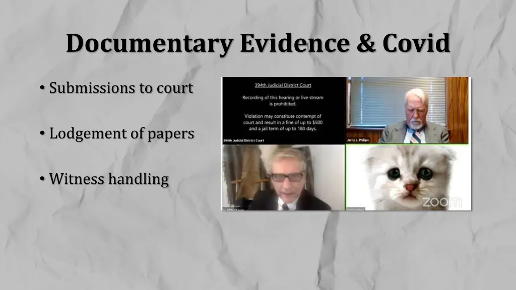documentary evidence covid