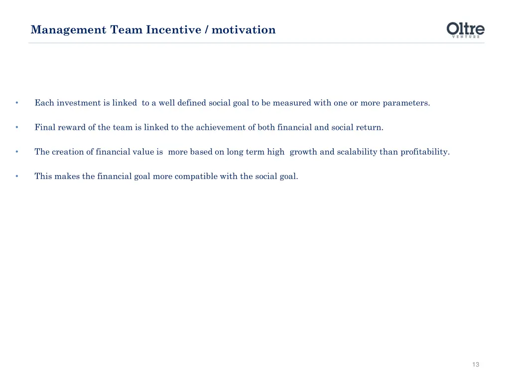 management team incentive motivation